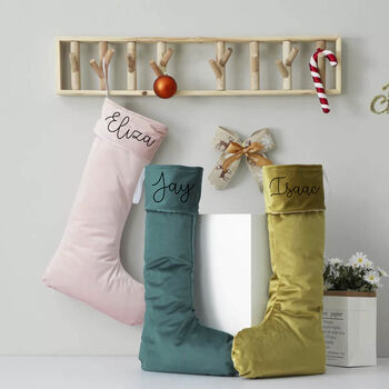 Luxury Velvet Christmas Stocking, 2 of 7