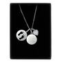 Personalised Footprints Zirconia Heart Necklace, thumbnail 4 of 4
