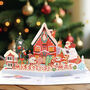 Pop Up Christmas Card – 3D Festive House Scene, thumbnail 1 of 6