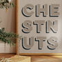 Chestnuts Textured Christmas Print, thumbnail 3 of 6