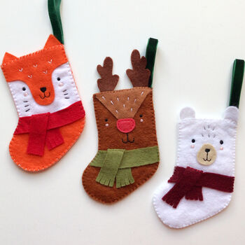 Sew Your Own Rufus Reindeer Stocking Felt Sewing Kit, 5 of 9