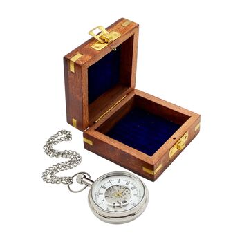 Personalised The St James Mechanical Pocket Watch With Case, 4 of 12