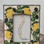 Lemon Beaded Patterned Photo Frame, Four X Six, thumbnail 2 of 3