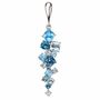 Blue Topaz Scatter Pendant Necklace In 9ct Gold, thumbnail 1 of 3