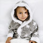 Personalised Grey And White Star Baby Dressing Gown, thumbnail 1 of 7