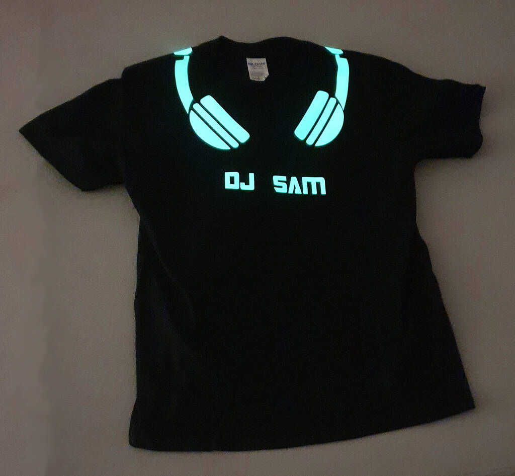 Dj Glow In The Dark Personalised T Shirt, 1 of 4