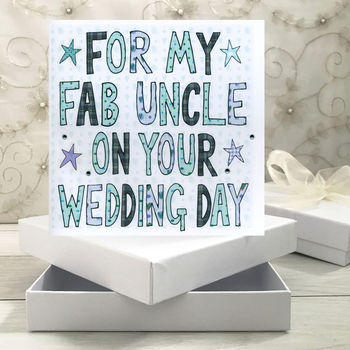 Personalised Auntie/ Uncle Wedding Book Card, 2 of 8