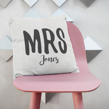 Personalised Mr And Mrs Cushions Wedding Present Gift, 3 of 3