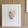 Watercolour Couple Birth Month Flower Print, thumbnail 2 of 5