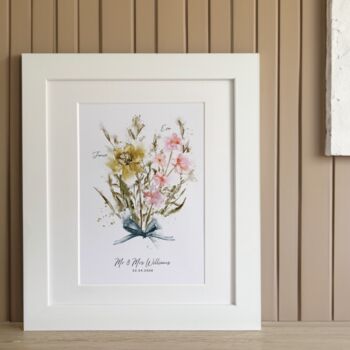 Watercolour Couple Birth Month Flower Print, 2 of 5