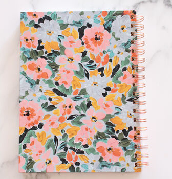 Bloom Blue Notebook/ Personalised Notebook/ Gift, 3 of 10