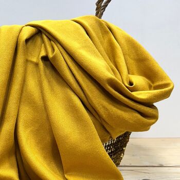 Super Soft Plain Pashmina Style Scarf In Mustard, 2 of 3