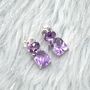 Purple Amethyst 925 Silver Earrings, thumbnail 1 of 6