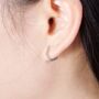 925 Sterling Silver Hexagonal Hoop Earrings, thumbnail 1 of 7