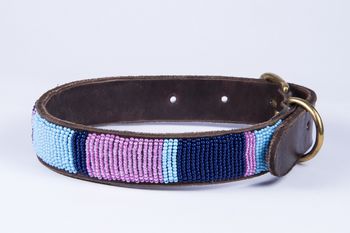 Leather Beaded Dog Collar, 5 of 12