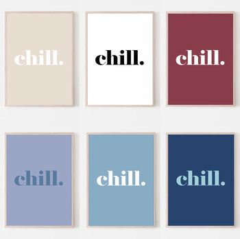 Chill Bold Typographic Word Art Print, 6 of 7