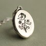 Personalised Violet Sterling Silver Oval Locket, thumbnail 1 of 8