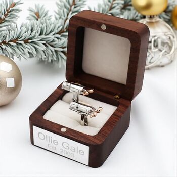 Personalised Two Tone Golf Bag Cufflinks, 5 of 5