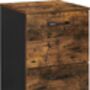 Industrial Brown Rolling File Cabinet With Two Drawers, thumbnail 6 of 8