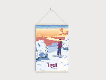 Trysil Ski Resort Norway Travel Poster Art Print, 6 of 8