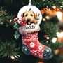 Personalised Soft Coated Wheaten Stocking Bauble, thumbnail 2 of 2