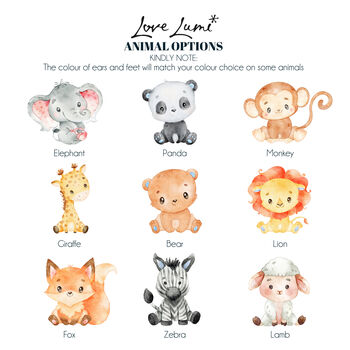 Personalised Baby Animal Birth Stats Money Box, 4 of 4