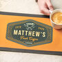 Personalised Coffee Label Kitchen Mat, thumbnail 2 of 4
