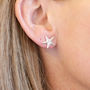 Starfish Earrings In Sterling Silver, thumbnail 4 of 10