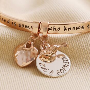 Personalised 'Friend' Meaningful Word Bangle, 6 of 6