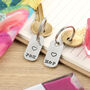 Couples Gift Love Hearts Personalised Pair Of Key Rings, thumbnail 1 of 5