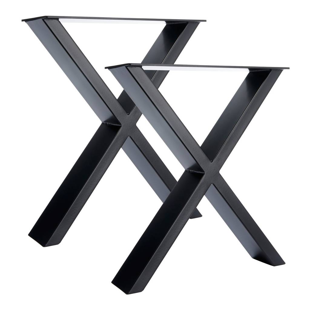 Two Table Legs Dining 'X' Pedestals In Industrial Steel By Wicked ...