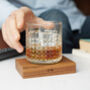 Personalised Wooden Whiskey Coaster With Leather, thumbnail 4 of 9