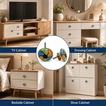 Carnival Swirl Ceramic Drawer Knob, 10 of 10