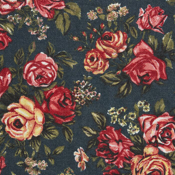 Roses Teal Pashmina Scarf, 5 of 5