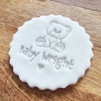 Personalised Teddy Bear Baby Name Embosser, 2 of 4