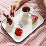 Personalised Birth Flower Enamel Tray, thumbnail 6 of 6