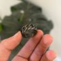 Black 8 Mm Chain Ring Engraved Band Rings, thumbnail 1 of 12