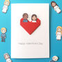 Personalised Couple Valentine's Day Origami Heart Card, thumbnail 4 of 8