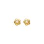 Kids Yellow Gold Freshwater Pearl Flower Studs, thumbnail 2 of 4