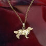 Retriever Pendant In Solid Nine Carat Gold, thumbnail 1 of 2