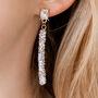 Rock Crystal Encrusted Rod Drop Earrings, thumbnail 1 of 3