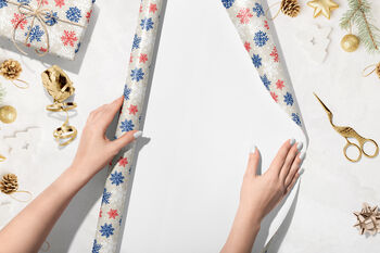 Luxury Matisse Inspired Christmas Wrapping Paper – Snowflake, 3 of 3