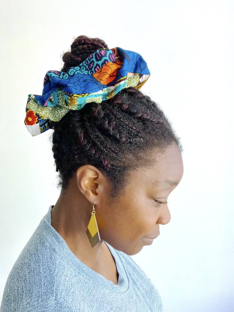 Oversize African Patchwork Scrunchie, 1 of 4