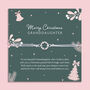 Merry Christmas Granddaughter Bracelet – Sparkling Wreath In White Gift Pouch, thumbnail 1 of 6