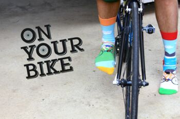 United Oddsocks On Your Bike Men's Gift Box Set, 3 of 3