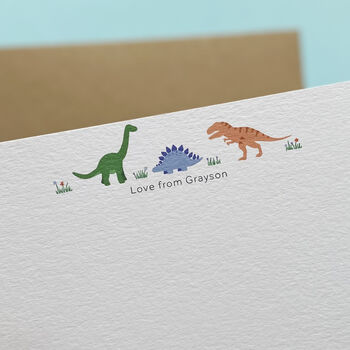 Personalised Dinosaur Correspondence Cards / Notelets, 3 of 6