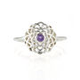 Crown Chakra Amethyst Ring Silver Or Gold Plated, thumbnail 5 of 12