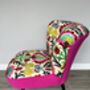 Cocktail Chair In Vibrant Fabric With Pink Harris Tweed, thumbnail 10 of 10