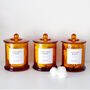 Luxury Amber Glass Bathroom Jar With Airtight Lid, thumbnail 2 of 10
