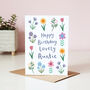 Floral Auntie Birthday Card, thumbnail 1 of 2